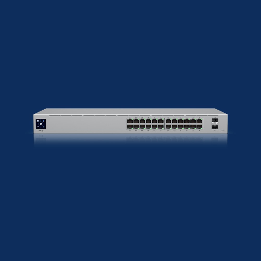 UniFi Switch 24 PoE – professionell nätverksswitch i ett installerat datanät